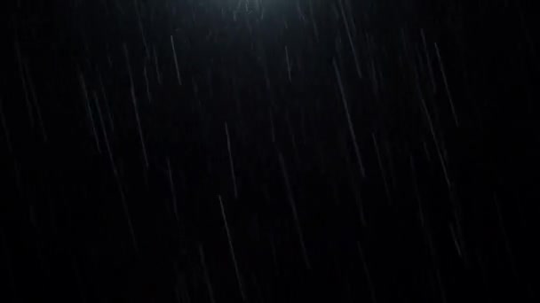 Pluie Tombant Sur Fond Noir — Video