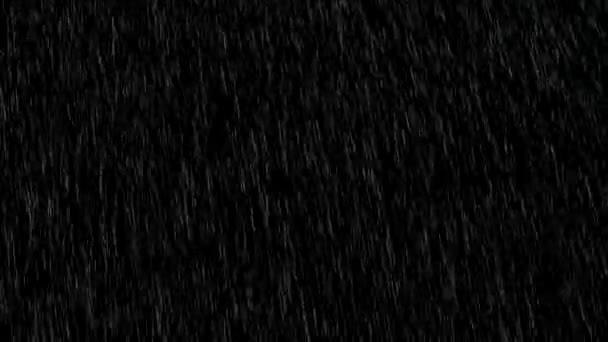 Siyah Arkaplana Yağan Yağmur — Stok video
