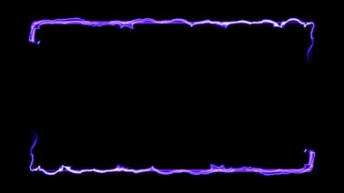 Siyah zemin üzerinde bir şimşek çerçevesi, çarpıcı ve büyüleyici bir görsel ekran yaratarak olay yerini elektriklendirir..