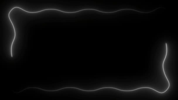 Анимационная Рамка Молнии Черном Фоне Электрифицирует Сцену Создавая Яркий Захватывающий — стоковое видео