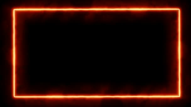 Animated Lightning Border Frame Black Background Electrifies Scene Creating Striking Video Clip