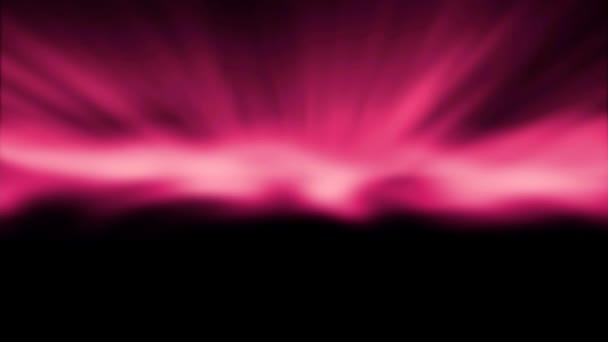 一个迷人的3D动画 具有粉色的气泡和充满活力的条纹 背景是迷人的黑色背景 — 图库视频影像