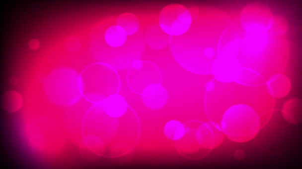 Ένα Μαγευτικό Animation Ροζ Φωτεινές Φυσαλίδες Και Ζωντανές Ρίγες Ένα — Αρχείο Βίντεο