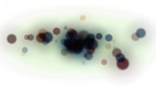 Ligero Oscuro Multicolor Borrosa Bokeh Efectos Círculos Sobre Fondo Claro — Vídeos de Stock