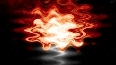 Yavaş çekim yanan sarmal gökada siyah arkaplan üzerinde dalgalı.