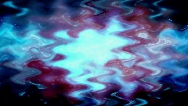 Acuarela Azul Charco Agua Ondulado Composición Abstracta — Vídeos de Stock
