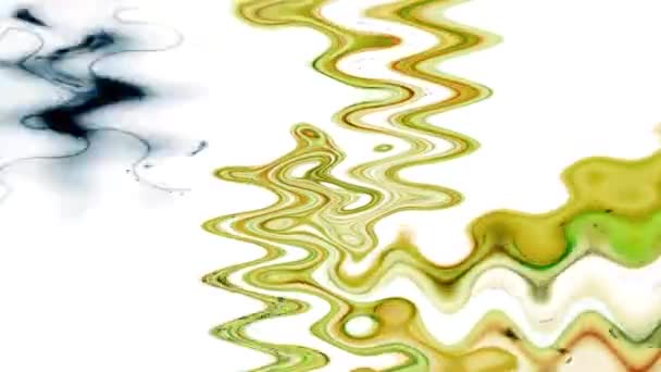 Loop Oranje Wit Aquarel Water Plas Golvende Abstracte Samenstelling — Stockvideo