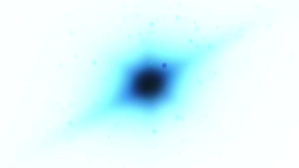 Fondo Blanco Luz Azul Estrellas Círculos Voladores Abstracto — Vídeo de stock