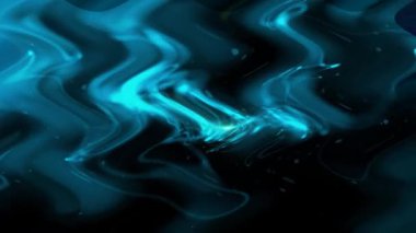 Siyah üzerine duman olan soyut dalgalı mavi arkaplan.