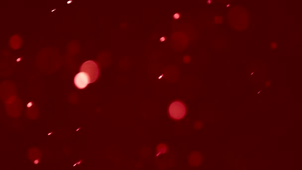 Pył Koła Efekt Bokeh Losowo Poruszający Się Różnych Kierunkach Czerwonym — Wideo stockowe