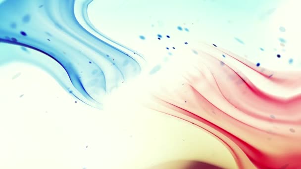 Red Blue Waves Dust Light Background Abstraction — Stock Video