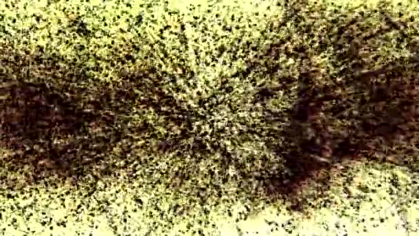 Praf Negru Fum Fundal Galben Efect Zoom Abstracție — Videoclip de stoc