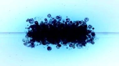 Hafif bir arkaplanda dönen ve kaybolan yeşil noktalar.