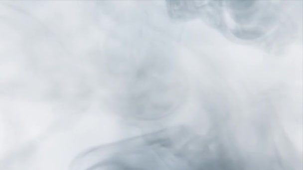 Fumée Grise Provenant Côté Aquarelle Abstraite Sur Fond Blanc — Video