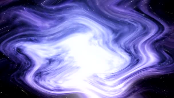 Onde Spirale Bleu Blanc Galaxie Qui Rétrécit Explose — Video