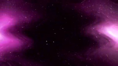 Parlayan parlak dalga alanı, yan yana uçan ışıklar, soyutlama..