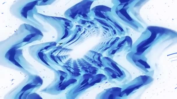 Kristal Langzaam Bewegende Abstracte Wervelende Golven — Stockvideo