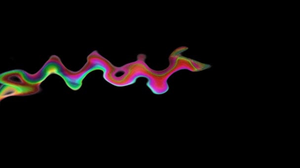 Colorida Acuarela Charco Agua Ondulada Composición Abstracta — Vídeos de Stock