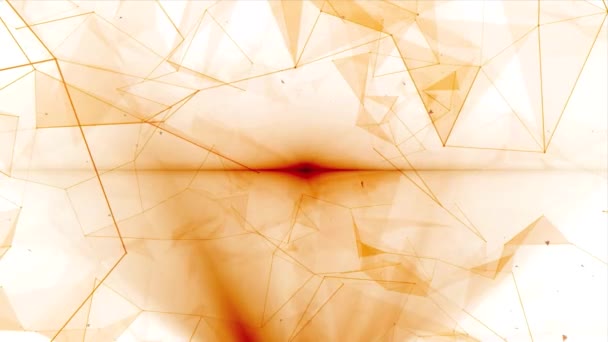 オレンジ色の幾何学的な構造 明るい背景 抽象的な移動 — ストック動画
