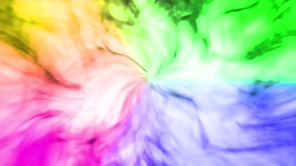 Abstract Wervelende Veelkleurige Achtergrond Golven Rook Kromming — Stockvideo