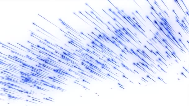 白い背景に伸びる青い光のレイ 背景抽象化 — ストック動画