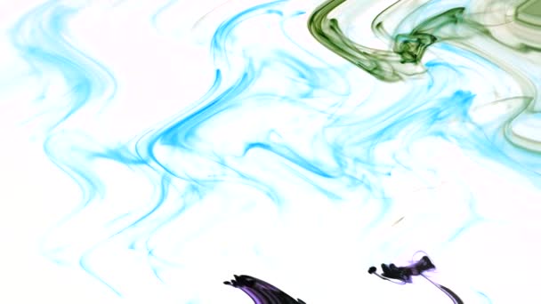 波涛汹涌的水彩画 水彩画 抽象的 浅色的背景 — 图库视频影像