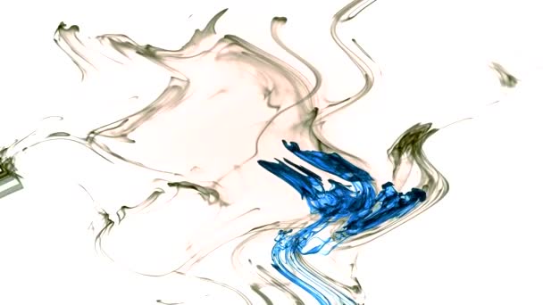 波涛汹涌的烟熏水色 溢出的波纹漆 抽象的 浅色的背景 — 图库视频影像