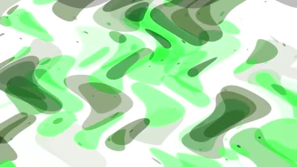 Verde Que Aparece Desaparece Formas Sobre Fondo Blanco Abstracto — Vídeos de Stock