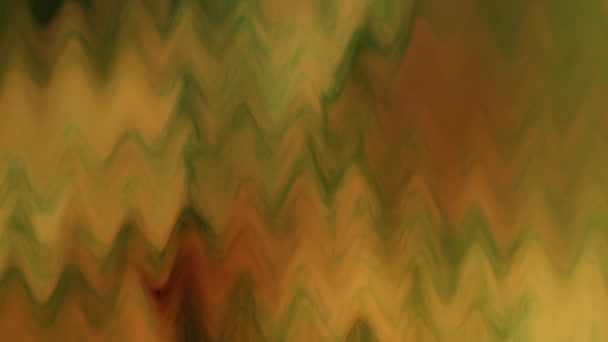 Verde Marrón Brillante Ondeando Acuarela Agua Charco Ondulado Composición Abstracta — Vídeos de Stock