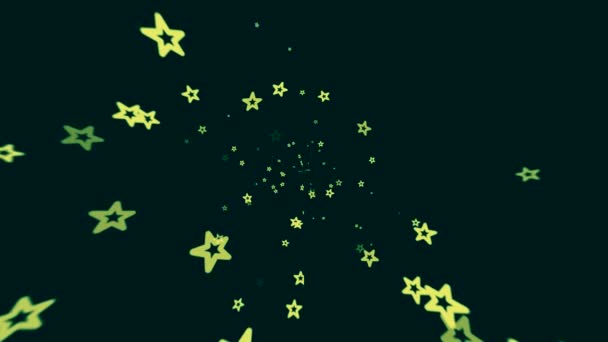 Fondo Oscuro Estrellas Que Aparecen Desaparecen Gran Remolino Abstracto — Vídeos de Stock
