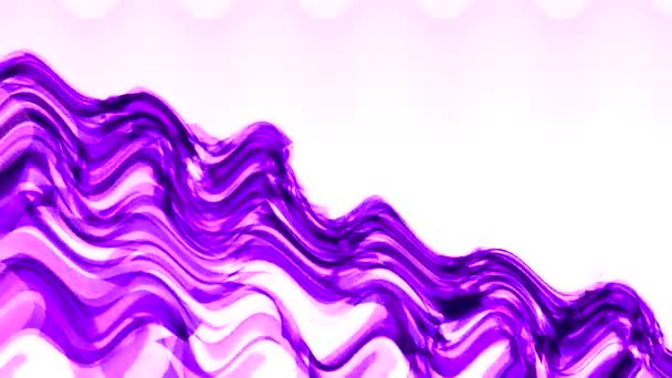 Agitant Lumière Cristalline Vagues Violet Sur Fond Lumière Abstrait — Video