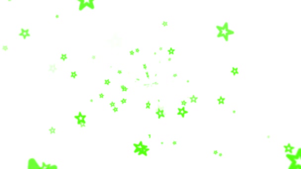 Fondo Claro Apareciendo Desapareciendo Estrellas Verdes Gran Remolino Abstracto — Vídeos de Stock