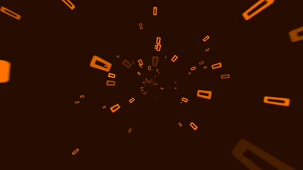 棕色橙色背景 在大漩涡中出现并消失的矩形 — 图库视频影像