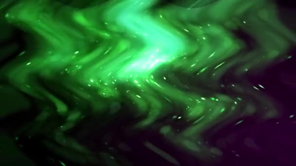 Effet Lumière Verte Ondulée Aquarelle Eau Flaque Composition Abstraite Ondulée — Video