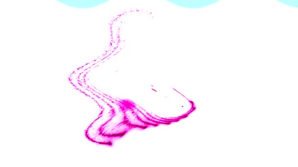 ピンクのほこりの粒子を編む 大きなブロブ 白い背景 抽象的な描画 — ストック動画