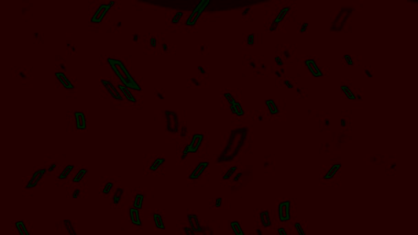 Черный Фон Появляющийся Исчезающий Темно Зеленый Прямоугольник Волновой Форме Абстрактный — стоковое видео