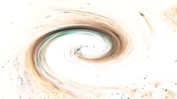 大而明亮的涡旋 白色背景上的水彩画抽象 — 图库视频影像