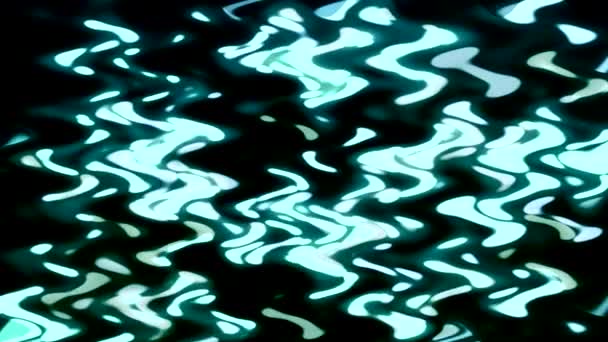 Bleu Clair Agitant Aquarelle Eau Flaque Ondulée Composition Abstraite — Video