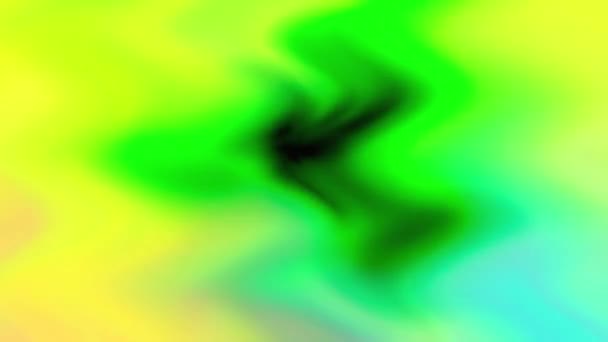 绿色明亮的波浪水彩画水坑波浪形抽象构图 — 图库视频影像