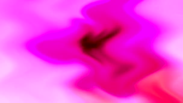Розовый Ярко Размахивая Акварелью Лужа Волнистая Абстрактная Композиция — стоковое видео