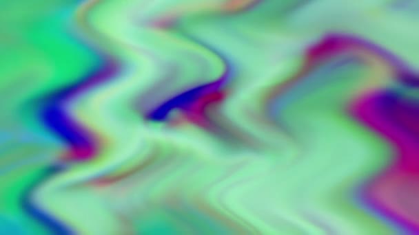 Kleurrijke Groene Heldere Spiraal Golvende Aquarel Waterplas Golvende Abstracte Compositie — Stockvideo