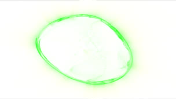 Die Wirkung Eines Kreisförmigen Hellgrünen Kreisrahmens Der Ein Netzwerk Von — Stockvideo