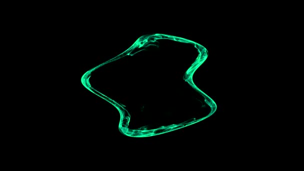 Efeito Quadro Bolha Verde Ondulado Formando Uma Rede Partículas Finas — Vídeo de Stock