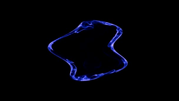 Efeito Uma Moldura Azul Ondulada Formando Uma Rede Partículas Finas — Vídeo de Stock