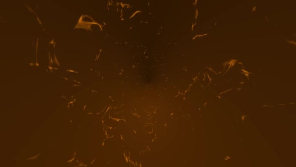 ダークグリーンダスト粒子を引っ張るトランプ渦効果 深さへの水 抽象的な背景 — ストック動画