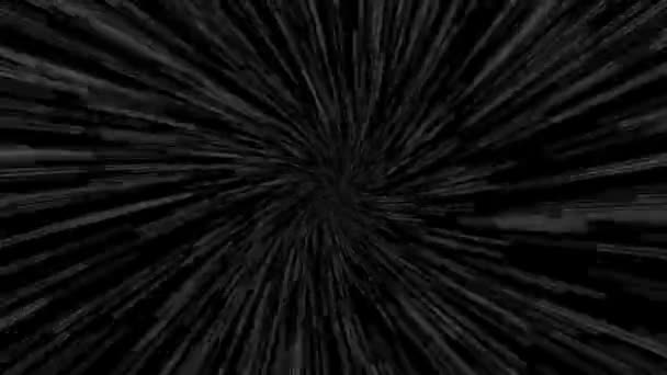 大涡旋效应快速移动的光对黑色背景的抽象 — 图库视频影像