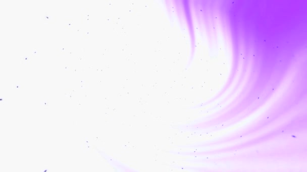 明亮的 波浪形的紫色光芒从右边射出 呈现在白色的背景上 — 图库视频影像