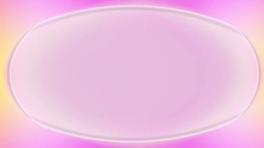 Yatay oval yuvarlak beyaz çerçeve, hareket eden su etkisiyle pembe bulanık ışık arkaplanı. Kendi içeriğiniz için boşluk.