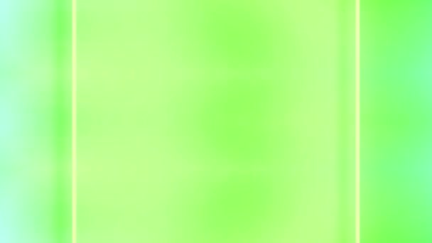 長い線が付いている縦の長方形の白いフレーム 移動水効果が付いている石灰色の緑の波のぼやけた軽い背景 — ストック動画