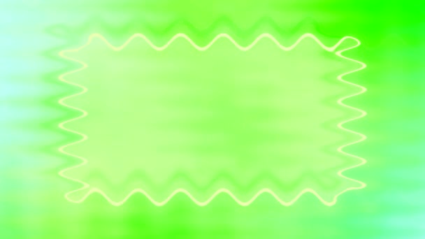 Horizontale Golvende Rechthoekige Witte Gesloten Frame Licht Limoen Groene Wazig — Stockvideo
